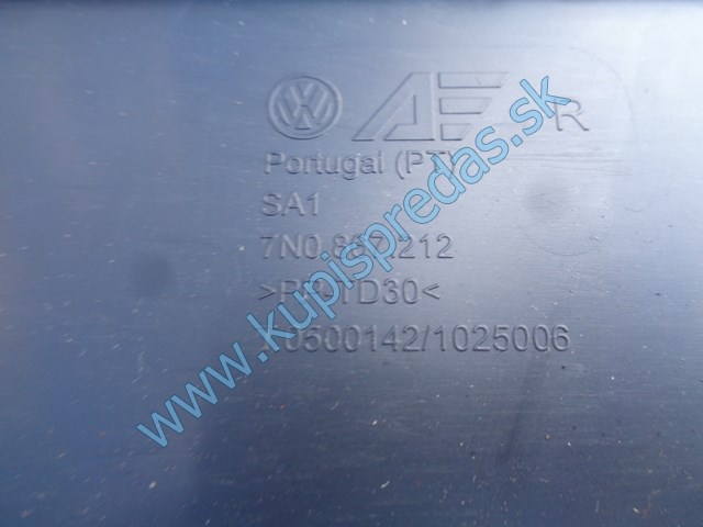 pravý zadný tapacír na dvere na vw volkswagen sharan II , 7N0867212